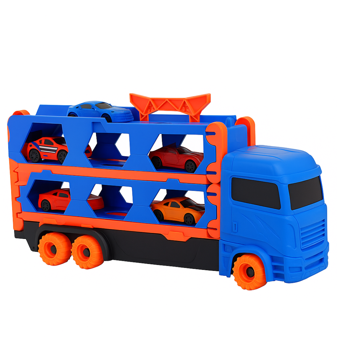 Mega Transporter - Divertimento da corsa 9 in 1 - Camion giocattolo trasformabile
