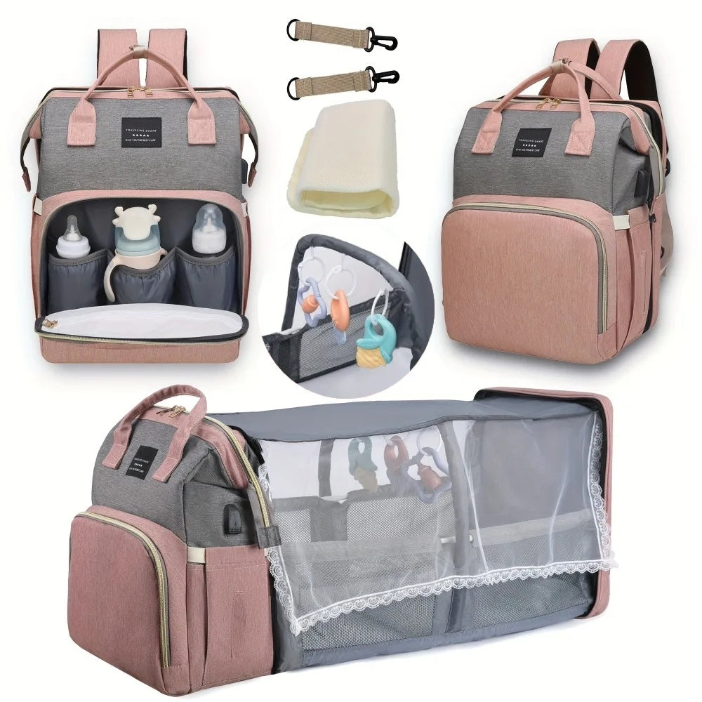 Nuvella Baby – Sempre pronti – Borsa multifunzionale per pannolini con lettino