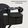 ToddlerOrganizer – Idrorepellente e capiente – Organizer per passeggino con portabottiglie