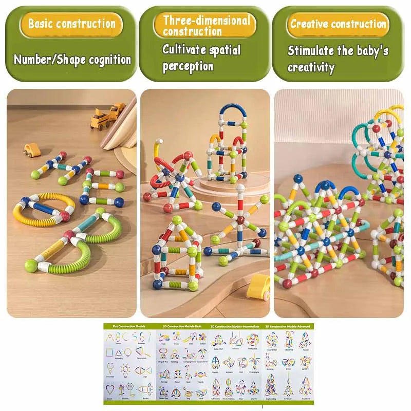 Magnetic Sticks - Costruzioni infinite - Bastoncini magnetici flessibili