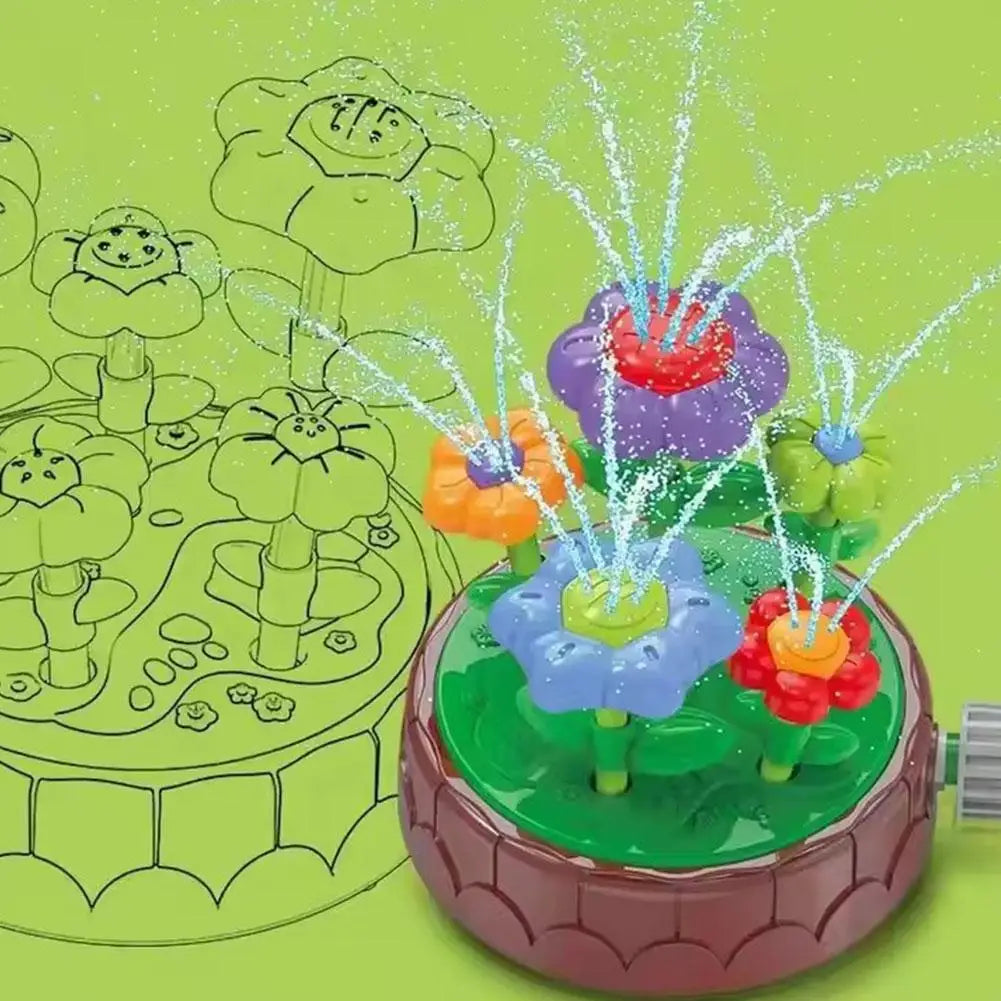 Aqua Bloom - Gira e spruzza - Giocattolo acquatico Spruzzatore a forma di fiore
