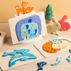 Animal Puzzle™ – Scoprire e imparare – Puzzle di legno a cartoni animati