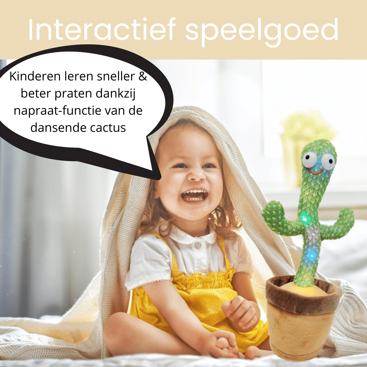 Happy Cactus™ - Giocattolo che risponde ai suoni - Cactus danzante