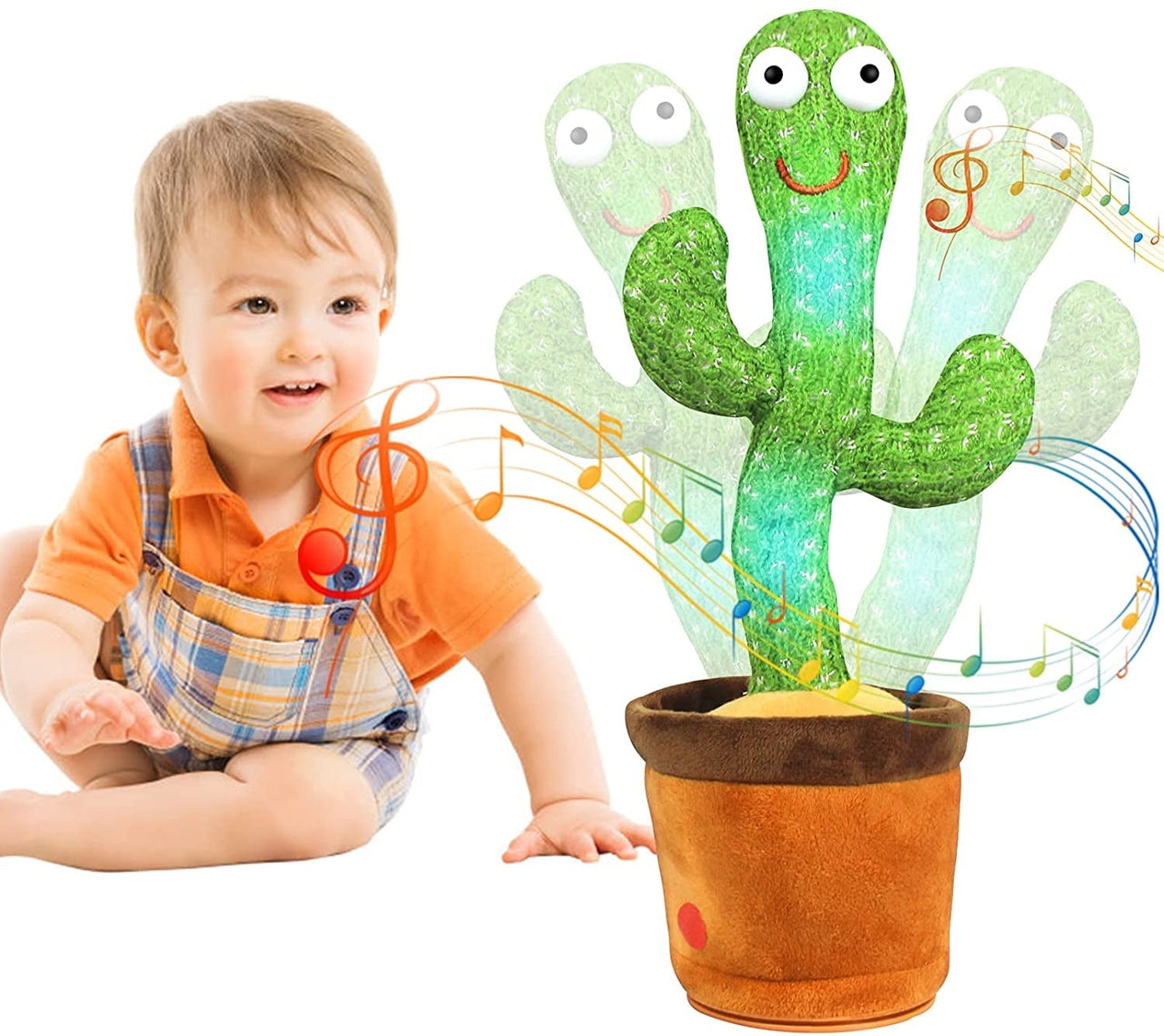 Happy Cactus™ - Giocattolo che risponde ai suoni - Cactus danzante