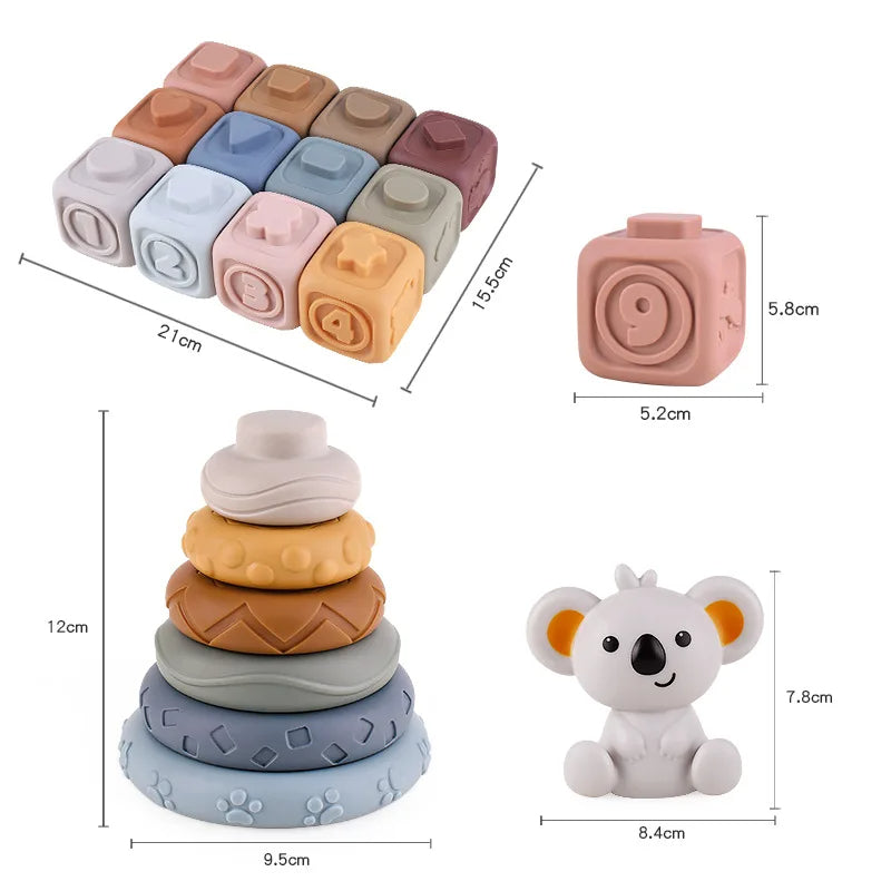 Koala Cubes™ - Torre impilabile - Giocattoli da masticare per bambini