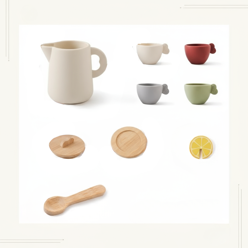 Woods – Divertente e interattivo – Set da tè in legno per bambini