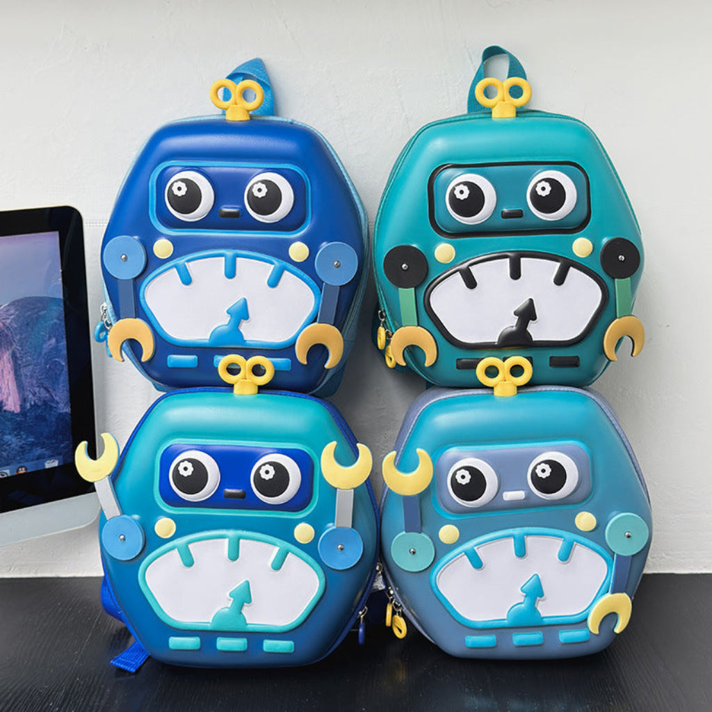 MiniBot – Grintoso e pratico – Zaino per bambini con motivo robot