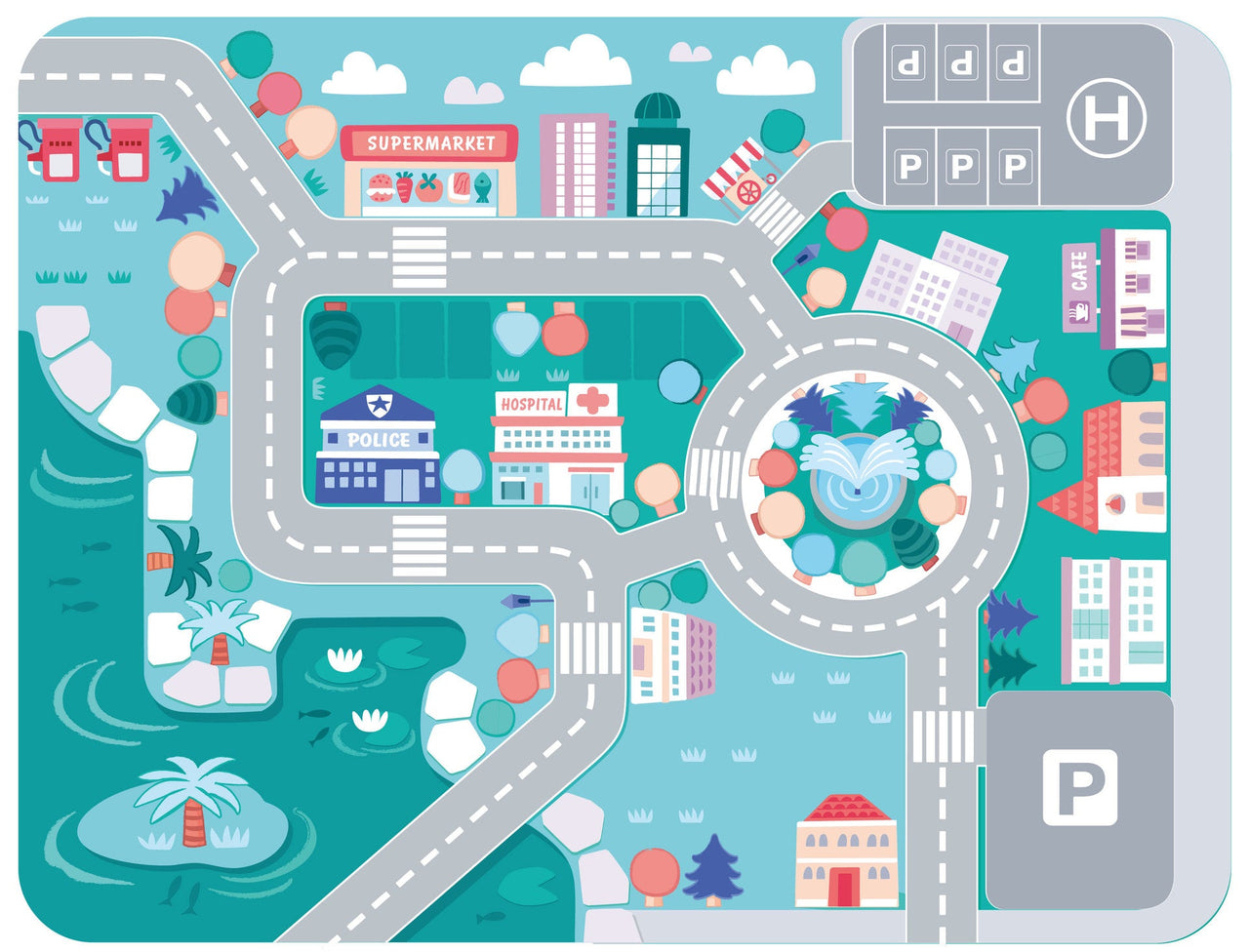 BuildJoy – Educativo e divertente – Blocchi da costruzione in legno nella città