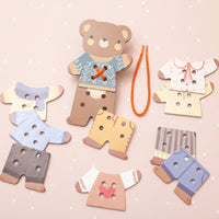 Thumbnail for ThreadBear – Carino ed educativo – Giocattolo da infilare Montessori Orso