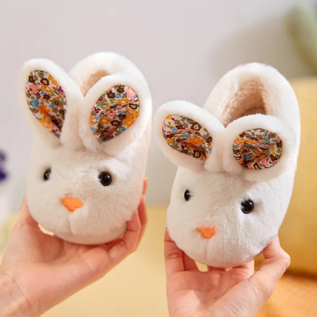 BunnyToes – Morbide e calde – Pantofole di peluche a forma di coniglio