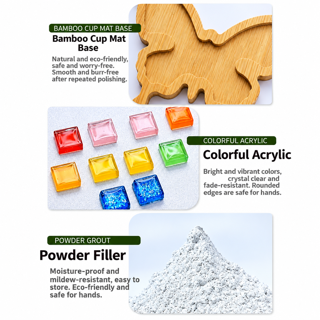 MosaicFun – Creativo e colorato – Sottobicchiere a mosaico fai da te
