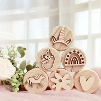 Thumbnail for WoodStamp – Montessori & Creatività – 6 timbri in legno per plastilina