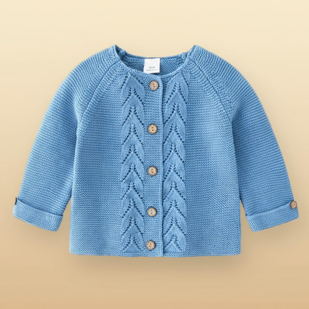 CozyCub – Comodo e alla moda – Cardigan lavorato a maglia per bambini