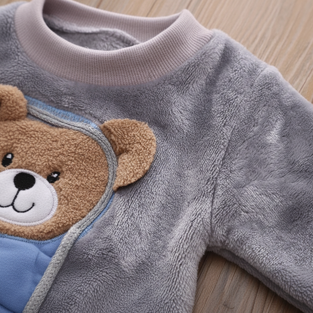 CozyBear – Caldo e morbido – Tuta da allenamento per bambini con motivo a orsetti