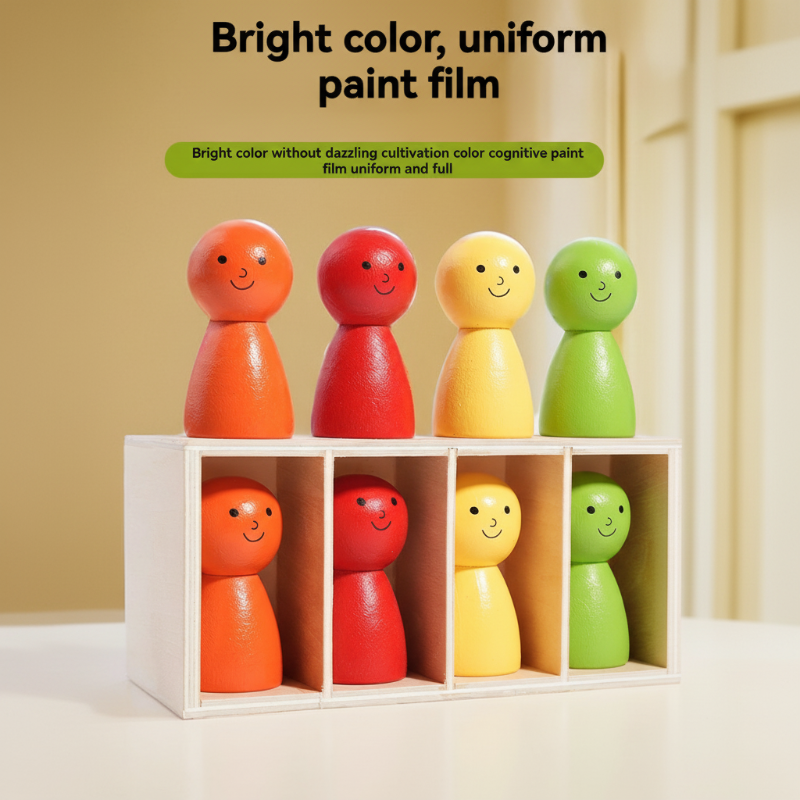 WoodenMatch – Intelligente e divertente – Gioco dei colori Montessori