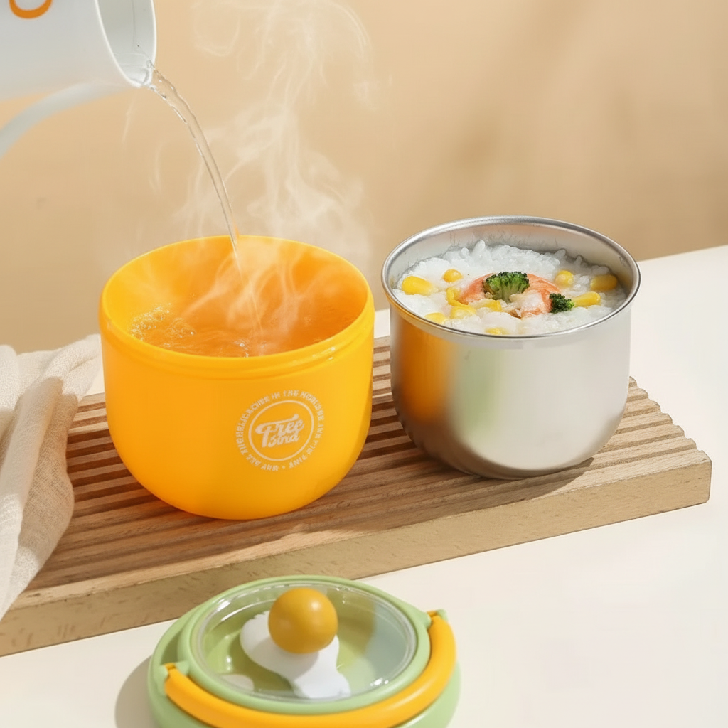 MealMate – Pratico e isolante – Ciotola da pranzo in acciaio inossidabile con cucchiaio