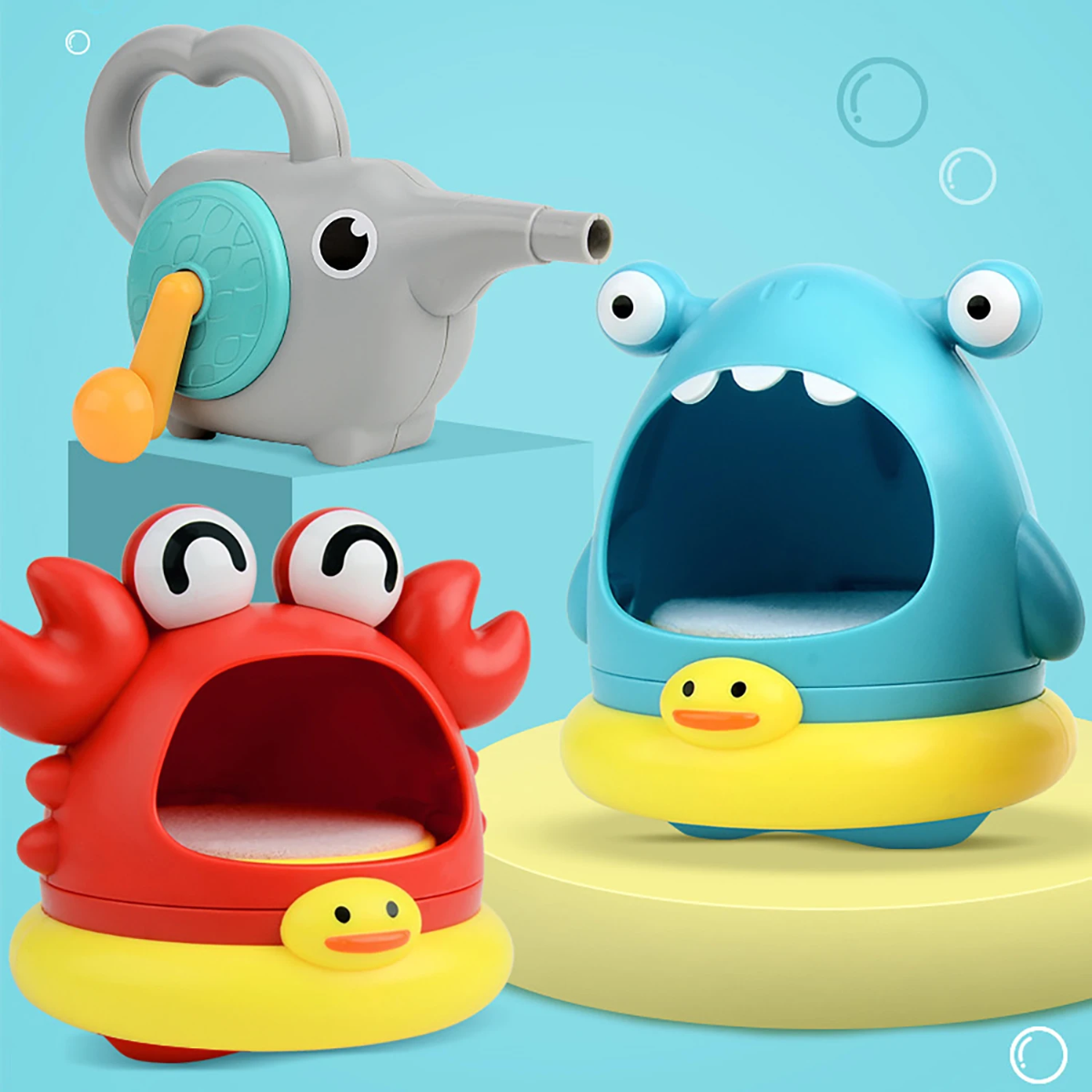 BubblePlay – Educativo e divertente – Giocattolo da bagno “Krab Bubbel”