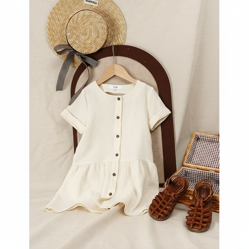 LunaDress – Elegante e leggera – Abito da bambina con taglio a trapezio