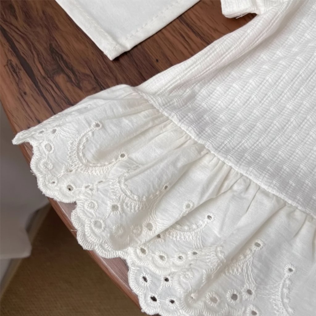 Polo Premium – Morbida e carina – Maglietta con bordo in pizzo