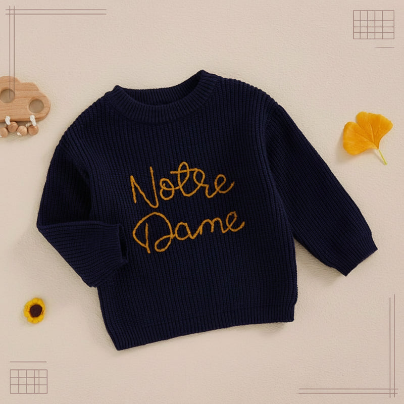 WarmWeave – Comodo e divertente – Maglione "Notre Dame"