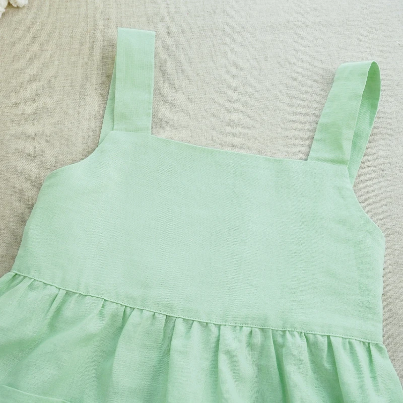 BloomGrace – Carina e comoda – Abito da bambina con fiocco e spalline regolabili