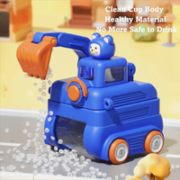 Thumbnail for TinyExcavators – Unica e funzionale – Bottiglia d'acqua a forma di escavatore con cannuccia