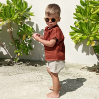Thumbnail for LittleClassic – Elegante e comoda – Camicia da ragazzo in lino con bottoni