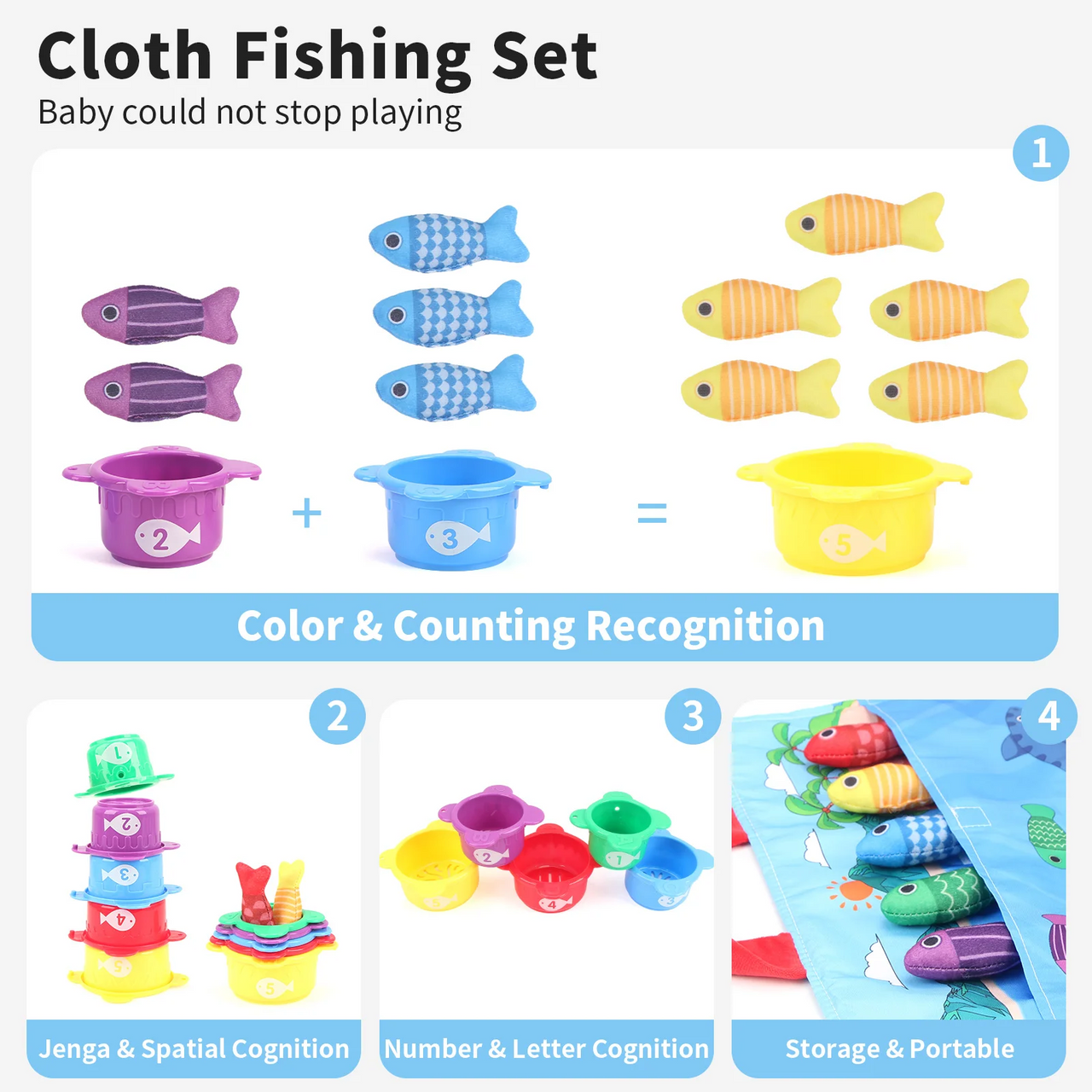 LittleFisher – Educativo e interattivo – Gioco dei pesci Montessori