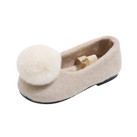 Thumbnail for SoftSteps –  Calde e morbide – Scarpette da bambina con pompon in peluche