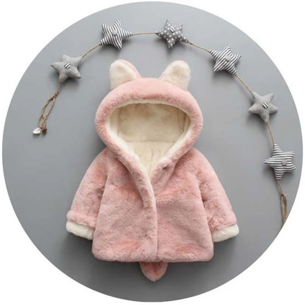 CozyPrincess – Calda e morbida – Giacca in peluche con cappuccio per bambine
