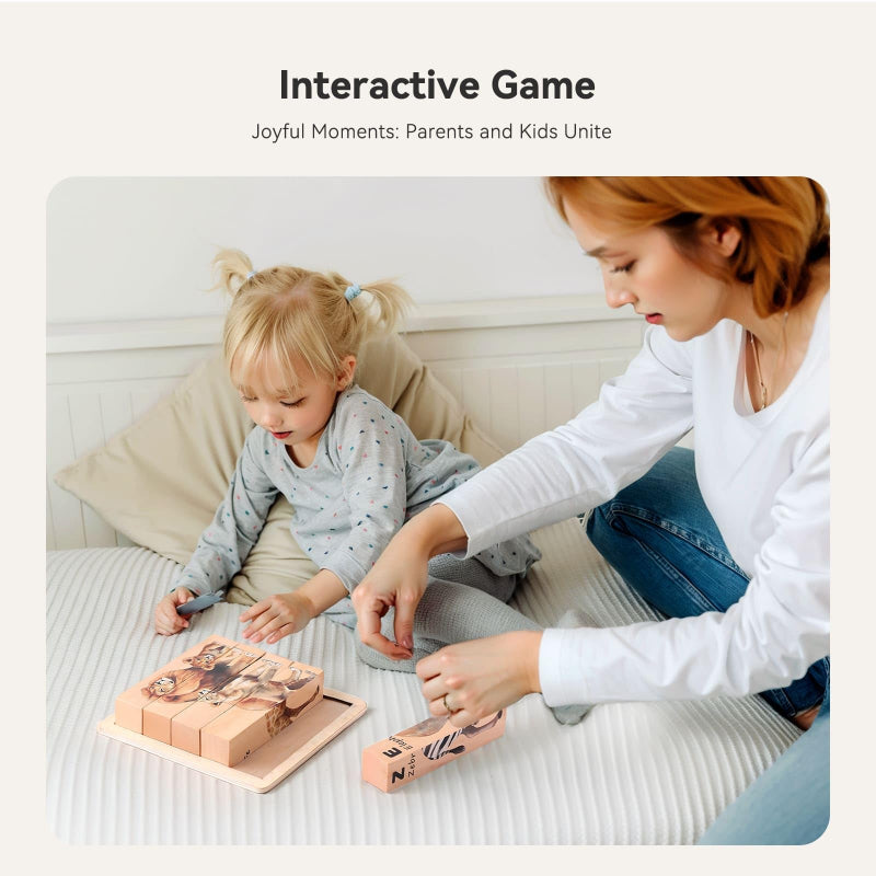 ZooStack – Legno e interattivo – Puzzle con blocchi di animali