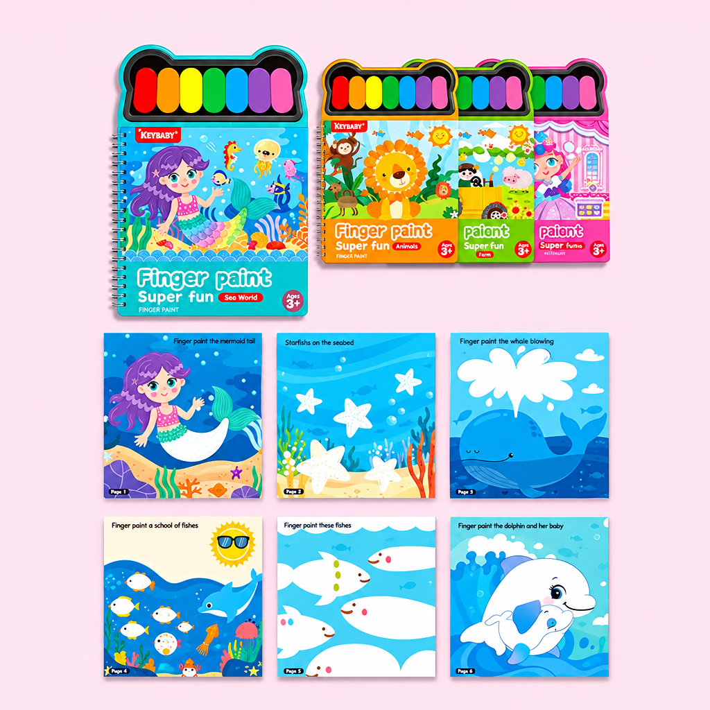 FingerArt – Creativo e colorato – Libro di pittura con le dita per bambini
