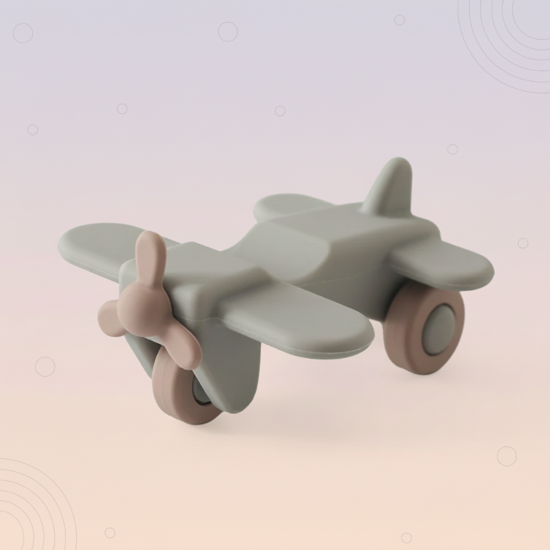 Montessori Silicone Toy Car – Sicuro e adatto alla masticazione – Giocattolo da masticare in silicone a forma di veicolo