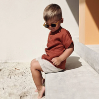 Thumbnail for LittleClassic – Elegante e comoda – Camicia da ragazzo in lino con bottoni