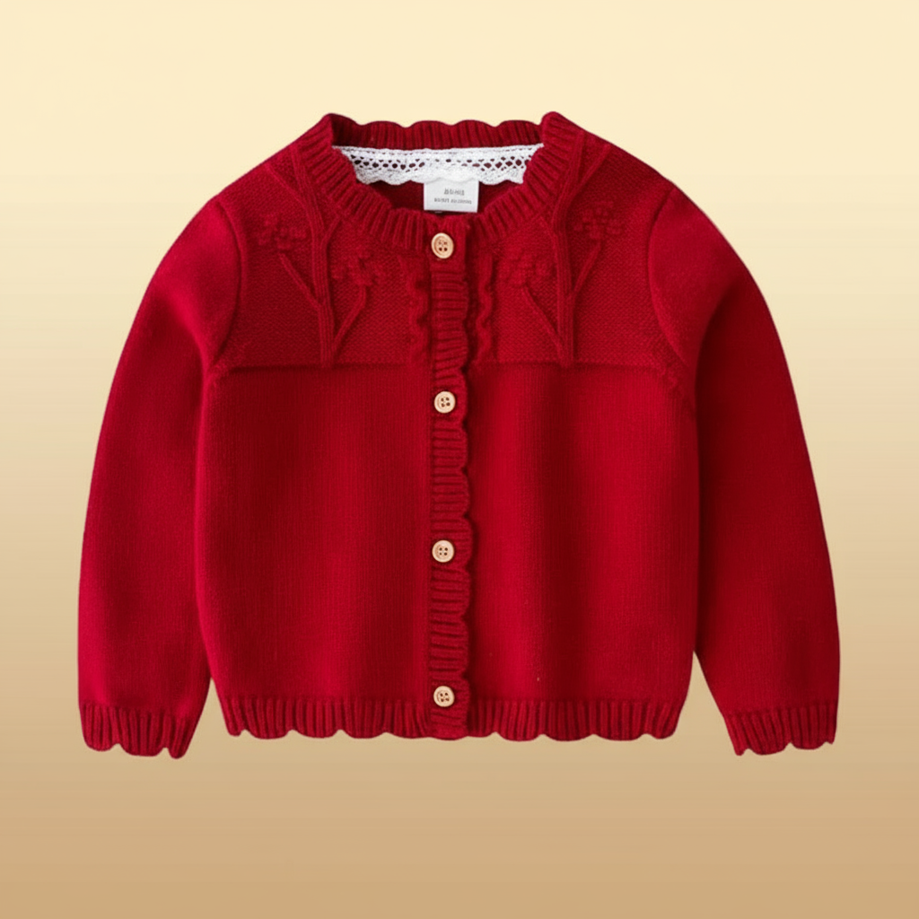 CozyCub – Comodo e alla moda – Cardigan lavorato a maglia per bambini