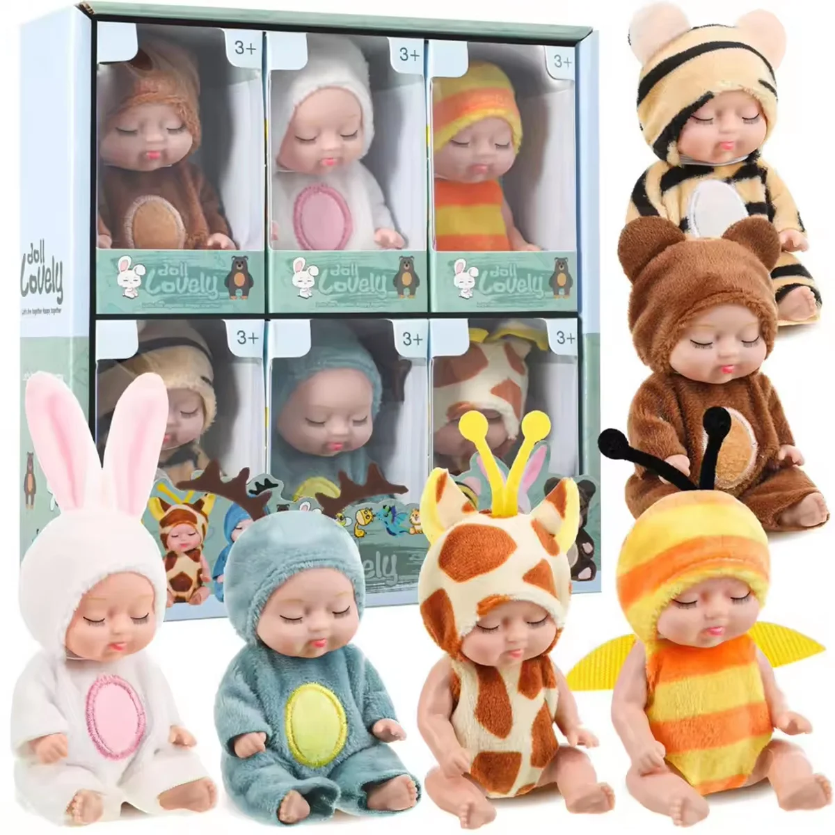 LittleDolly – Carino e coccoloso – Bambolina con un allegro costume da animale