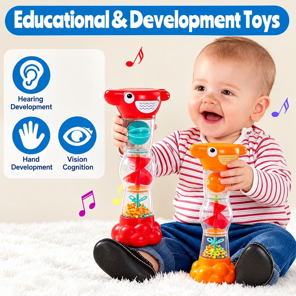 SensoryTube – Colorato ed educativo – Sonaglio “Tubo dell’arcobaleno” sensoriale