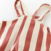 Thumbnail for Striped Overall Romper – Morbido e confortevole – Tuta per bambini