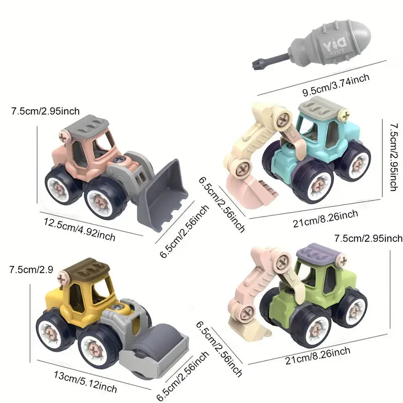 Building Masters Mini Engineering Vehicle Set™ - Mini veicoli da costruzione