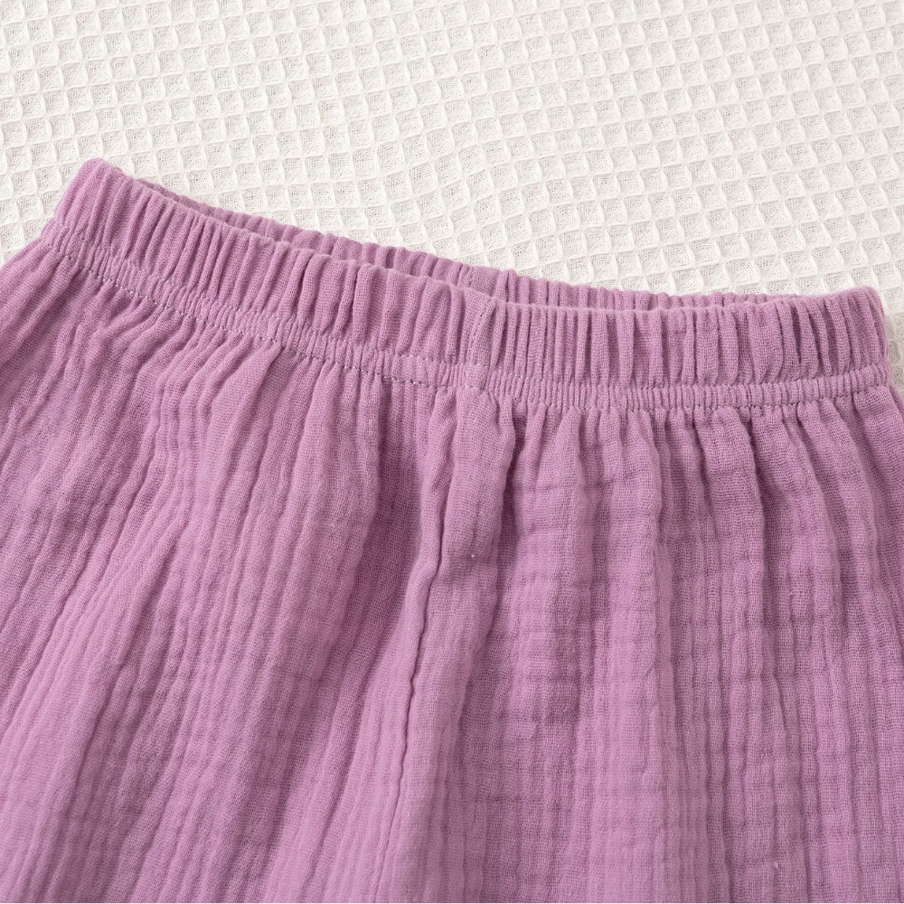 SoftCharm – Elegante e comodo – Set da bambina con top con volant e pantaloni lunghi