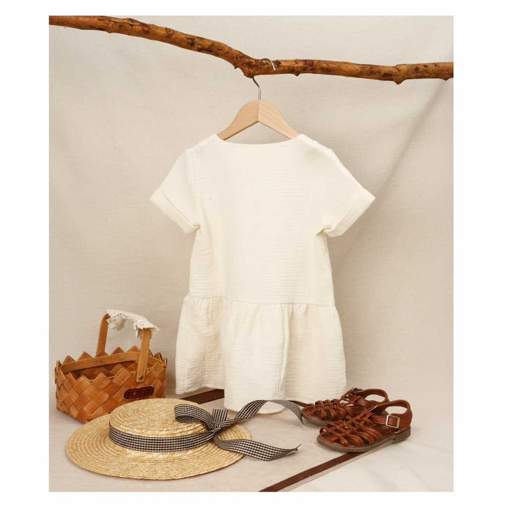 LunaDress – Elegante e leggera – Abito da bambina con taglio a trapezio