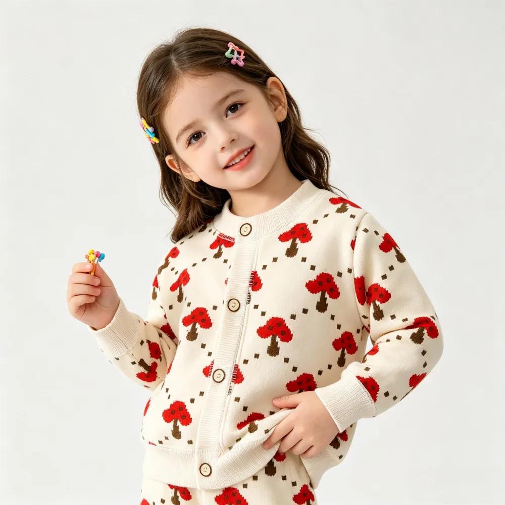 CozyCardi – Morbido e caldo – Cardigan lavorato a maglia con simpatiche stampe