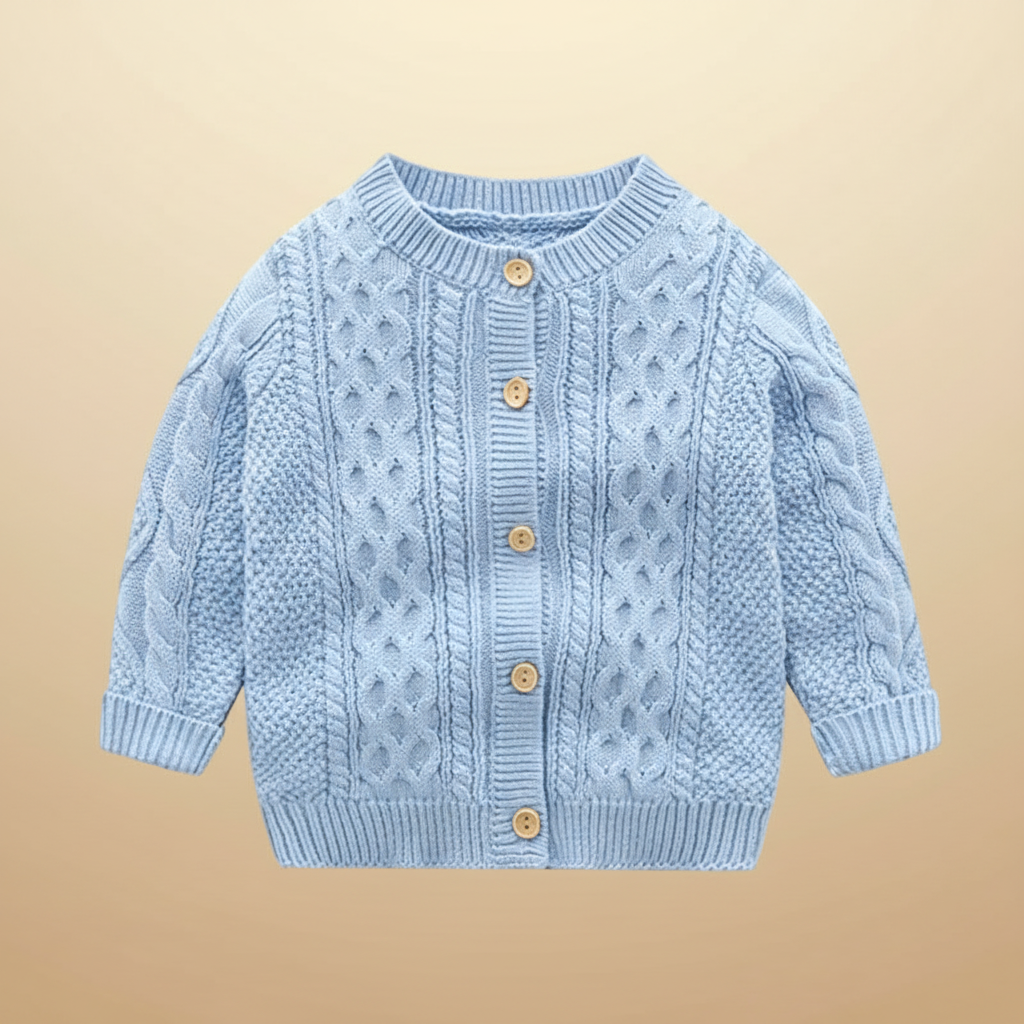 CozyCub – Comodo e alla moda – Cardigan lavorato a maglia per bambini