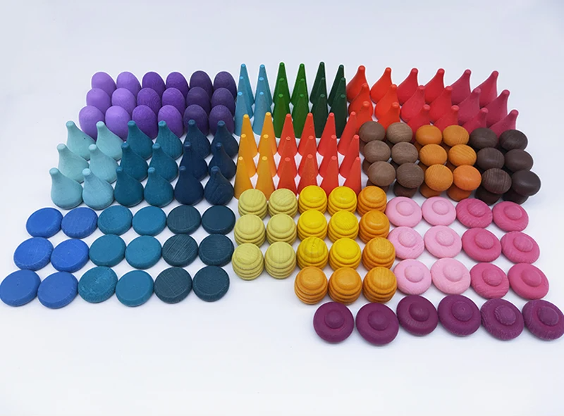 Rainbow Blocks™ – Divertimento creativo da colorare – Set di giochi da colorare in legno