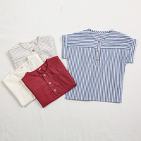 Thumbnail for LittleClassic – Elegante e comoda – Camicia da ragazzo in lino con bottoni