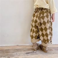 Thumbnail for RetroBloom – Comodi e divertenti – Pantaloni per bambini con motivo Argyle