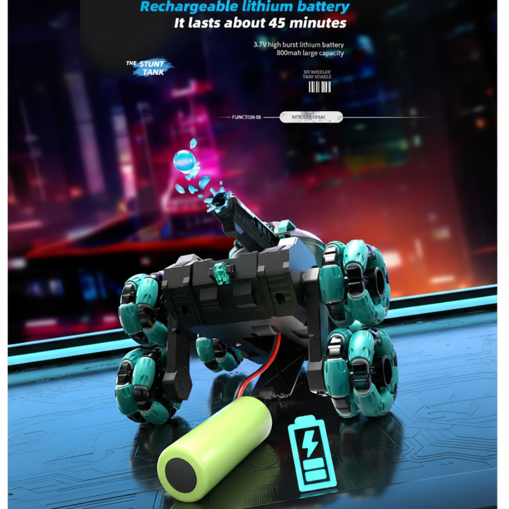 CrazyWheels – Grintoso ed emozionante – Autocisterna radiocomandata con lanciatore di gelball