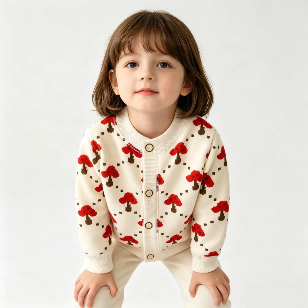 CozyCardi – Morbido e caldo – Cardigan lavorato a maglia con simpatiche stampe