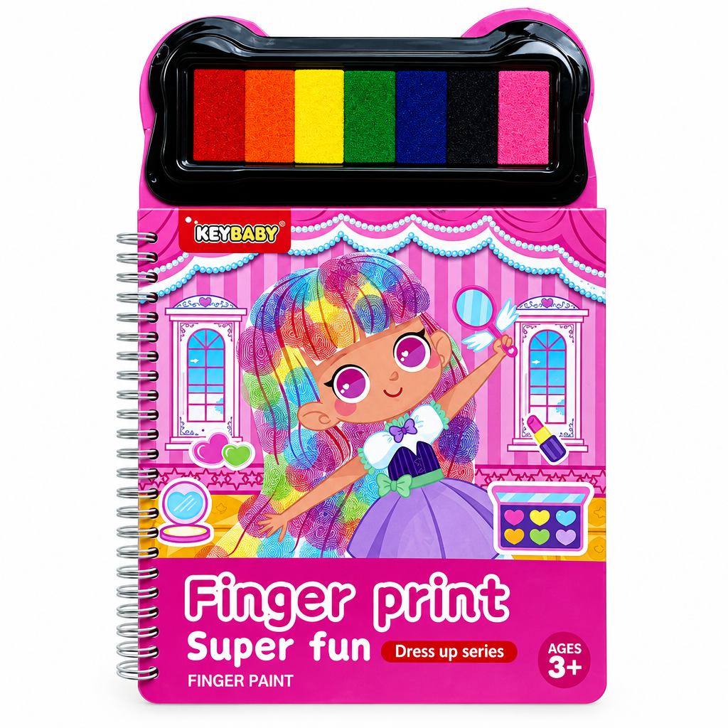 FingerArt – Creativo e colorato – Libro di pittura con le dita per bambini