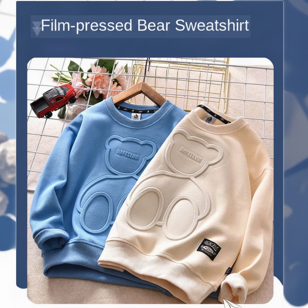 LittleCloud – Comodo e accogliente – Maglione con motivo 3D a forma di orso